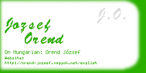 jozsef orend business card